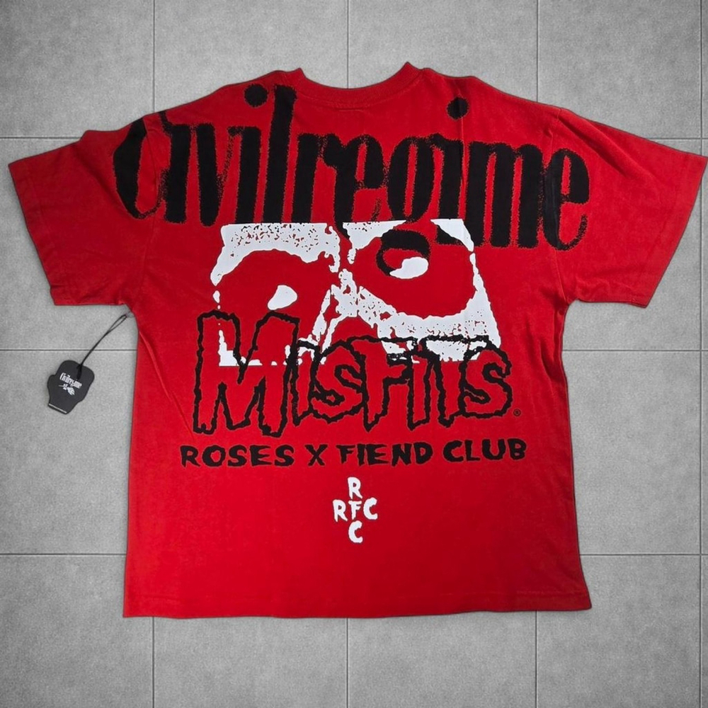 Civil Regime x Misfits 2 Classic Oversized Tee in Red XL